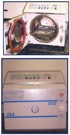 Khử trùng trong chỉnh nha Hình 2A: Nồi hấp tiệt khuẩn cửa trước (Front-loading autoclave)